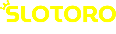 Slotoro Casino – żółty napis SLOTORO z koroną i białe CASINO